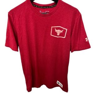 UNDER ARMOUR HEAR GEAR ROCK IRON PARADISE RED TEE never worn